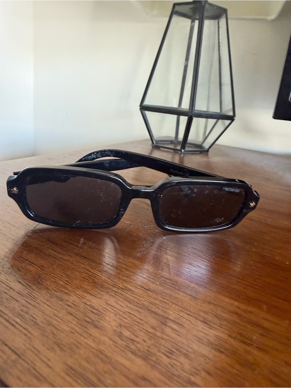 Dior Black Rectangular Women's Sunglasses